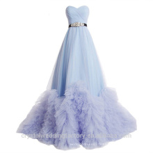 Elegant Sweetheart A Line Tulle Crystal Sash Long Robes de bal 2017 robe de soire Dress LP11